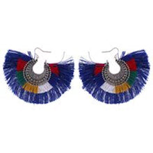 Load image into Gallery viewer, Earrings Womens Silk Fringe Rocker Earring Jewelry