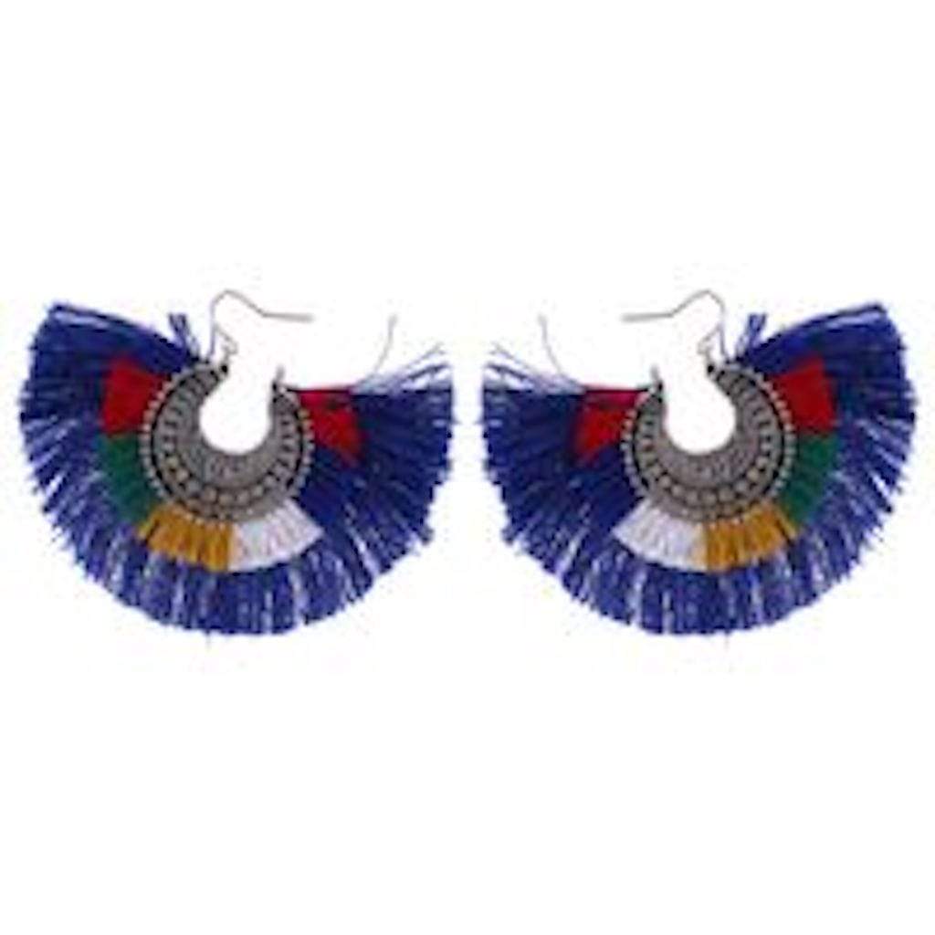 Earrings Womens Silk Fringe Rocker Earring Jewelry
