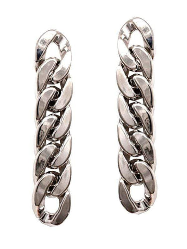 Earrings Womens Silver Chain Link Earrings Jewelry
