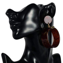 Load image into Gallery viewer, Gray Suit-Case Hoop Earrings - More Colors