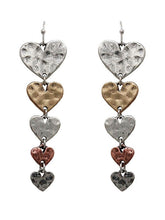 Load image into Gallery viewer, Etta&#39;J Jewelry Earrings Earrings Womens Multi Heart Drop Long Earrings