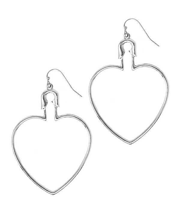 Etta'J Jewelry Earrings Earrings Womens Silver Heart Hoop Earrings Jewelry