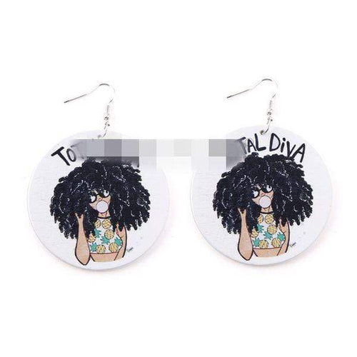 Round Wood Dangle Earrings - More Styles