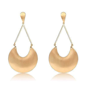 Womens Gold Crescent Drop Earrings Jewelry - More Colors