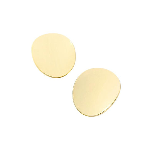 Gold Curved Stud Earring