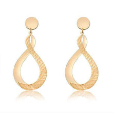 Load image into Gallery viewer, Gold Twisted Oval Earrings - More Colors