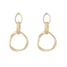 Load image into Gallery viewer, Earrings Womens Gold Hollow Hoop Drop Earrings Jewelry