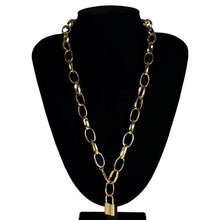 Load image into Gallery viewer, Gold Lock Pendant Chain Necklace