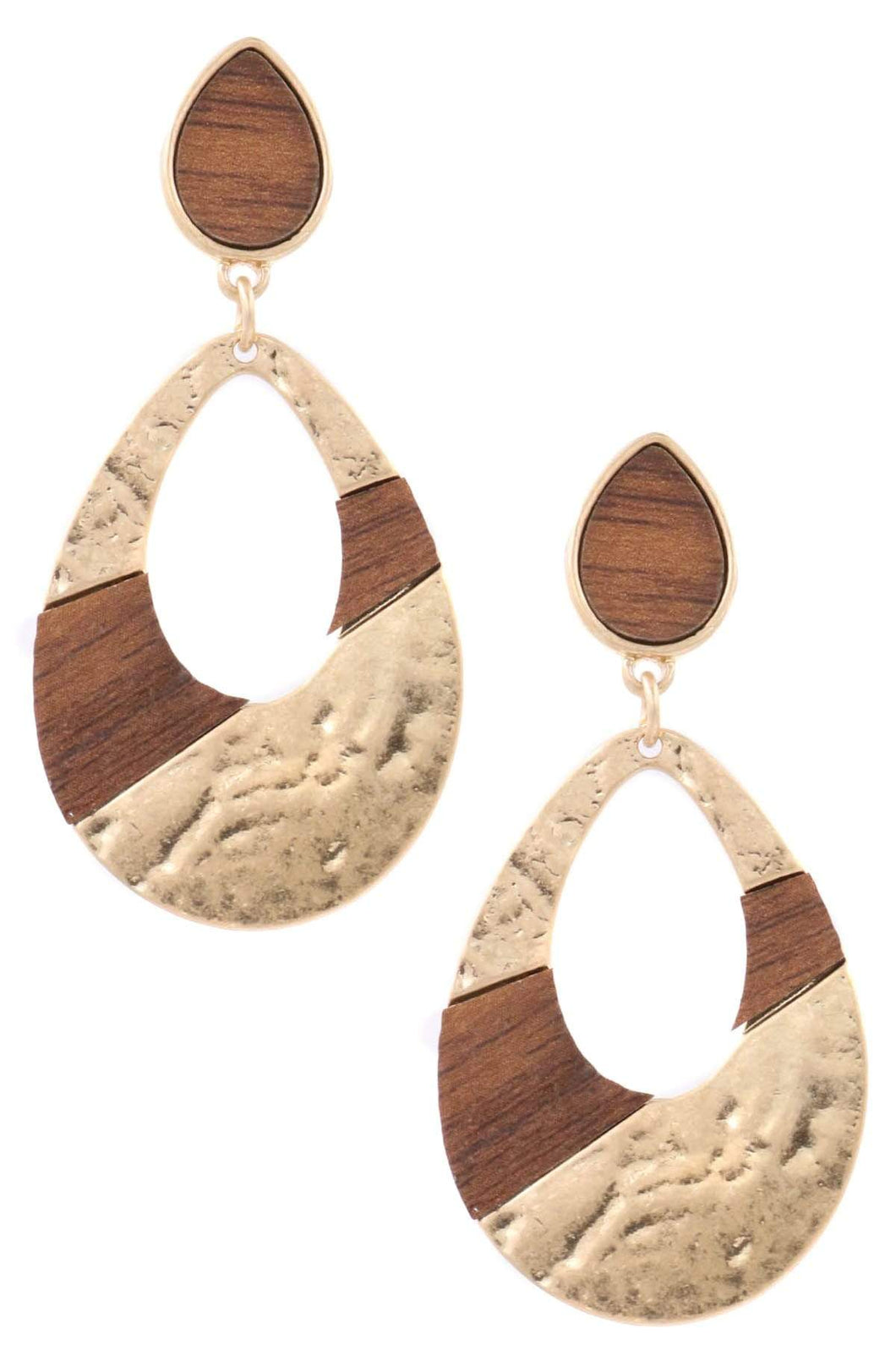 Womens Gold Tone Teardrop Post Earrings