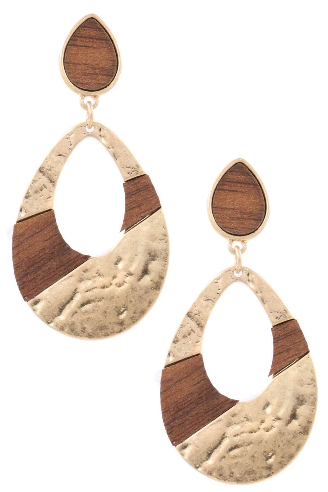 Earrings Womens Gold Teardrop Brown Post Earrings Jewelry