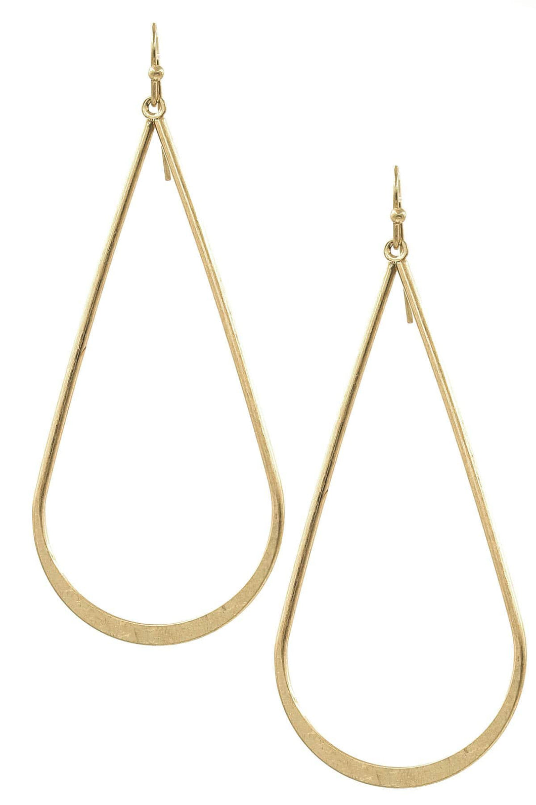 Earrings Womens Large Gold Teardrop Metal Earrings Jewelry