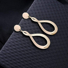 Load image into Gallery viewer, Gold Twisted Oval Earrings - More Colors