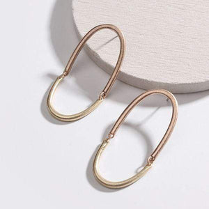 Gold Two-Tone Earrings