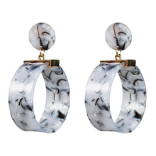 Load image into Gallery viewer, Gray Suit-Case Hoop Earrings - More Colors