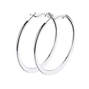 Womens Silver Hoop Earrings