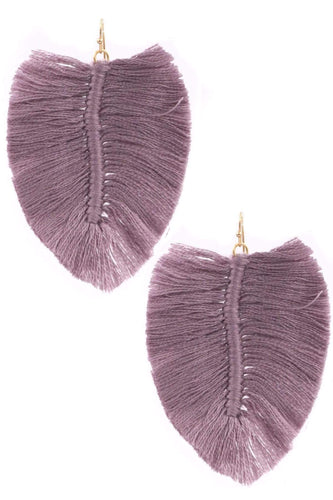 Earrings Womens Fringe Cotton Leaf Drop Earring Jewelry