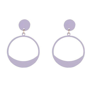 Womens Lavender Small Hoop Earrings
