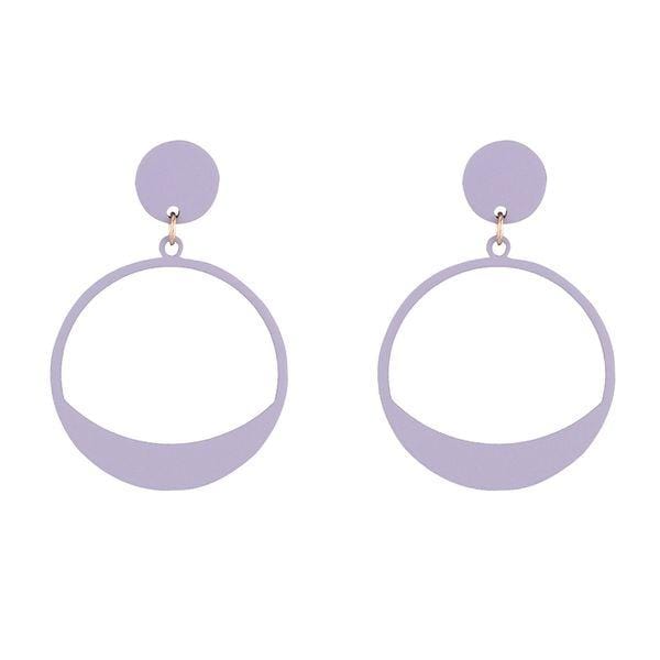 Womens Lavender Small Hoop Earrings