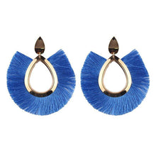 Load image into Gallery viewer, Womens Fringe Earrings Lightweight Dangle Teardrop Cotton Tassel Earrings