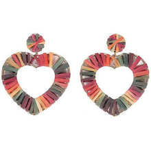 Load image into Gallery viewer, Earrings Womens Heart Hand Woven Large Earrings Jewelry