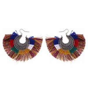 Earrings Womens Silk Fringe Rocker Earring Jewelry