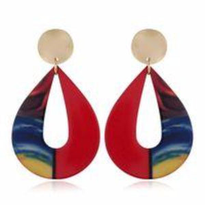 Earrings Womens Blue Red Teardrop Earrings Ear Jewelry
