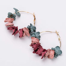 Load image into Gallery viewer, Earrings Womens Flower Hoop Earrings Jewelry