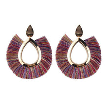 Load image into Gallery viewer, Womens Fringe Earrings Lightweight Dangle Teardrop Cotton Tassel Earrings