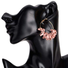 Load image into Gallery viewer, Earrings Womens Flower Hoop Earrings Jewelry