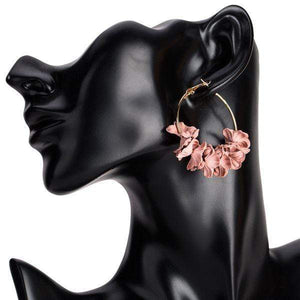 Earrings Womens Flower Hoop Earrings Jewelry