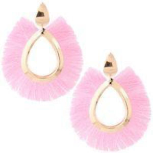 Womens Fringe Earrings Lightweight Dangle Teardrop Cotton Tassel Earrings