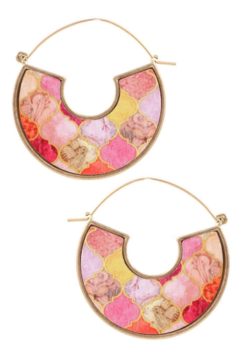 Wood Hoop Earrings