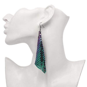 Purple/Green Sequin Earrings