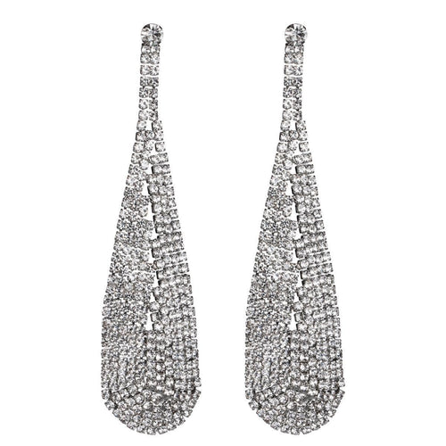 Shimmering Tear Drop Design Fashion Earring