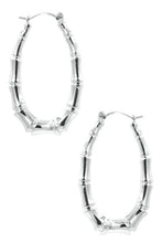 Load image into Gallery viewer, Womens Oval Hoop Metal Earrings