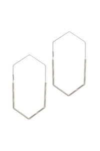 Silver Metal Hoop Earrings