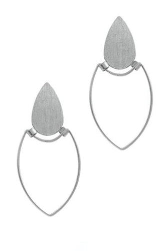 Womens Silver Tone Hoop Post Earrings