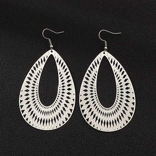 Womens Silver Teardrop Lightweight Earrings