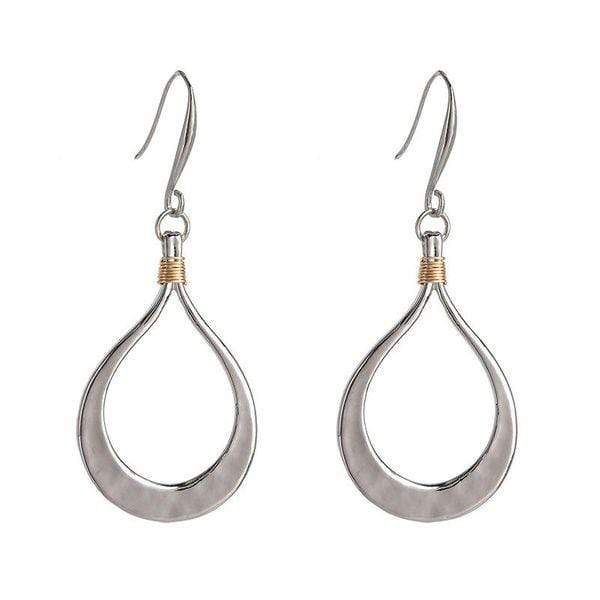 Silver Water Drop Earrings