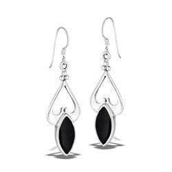 Sterling Silver .925 Black Onyx Earrings