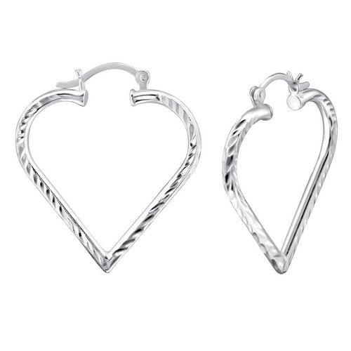 Sterling Silver .925 Heart Earrings