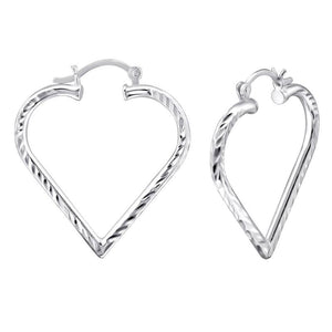 Sterling Silver .925 Heart Earrings