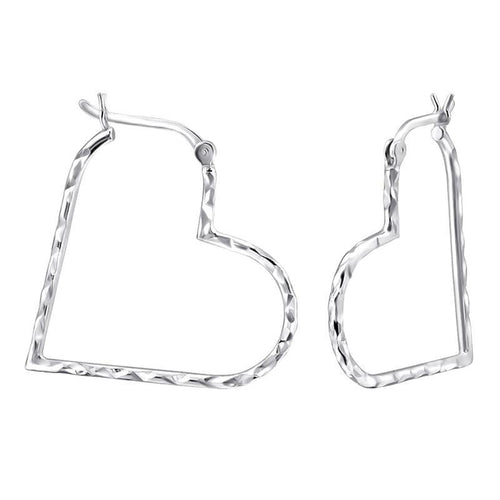 Sterling Silver .925 Heart Earrings