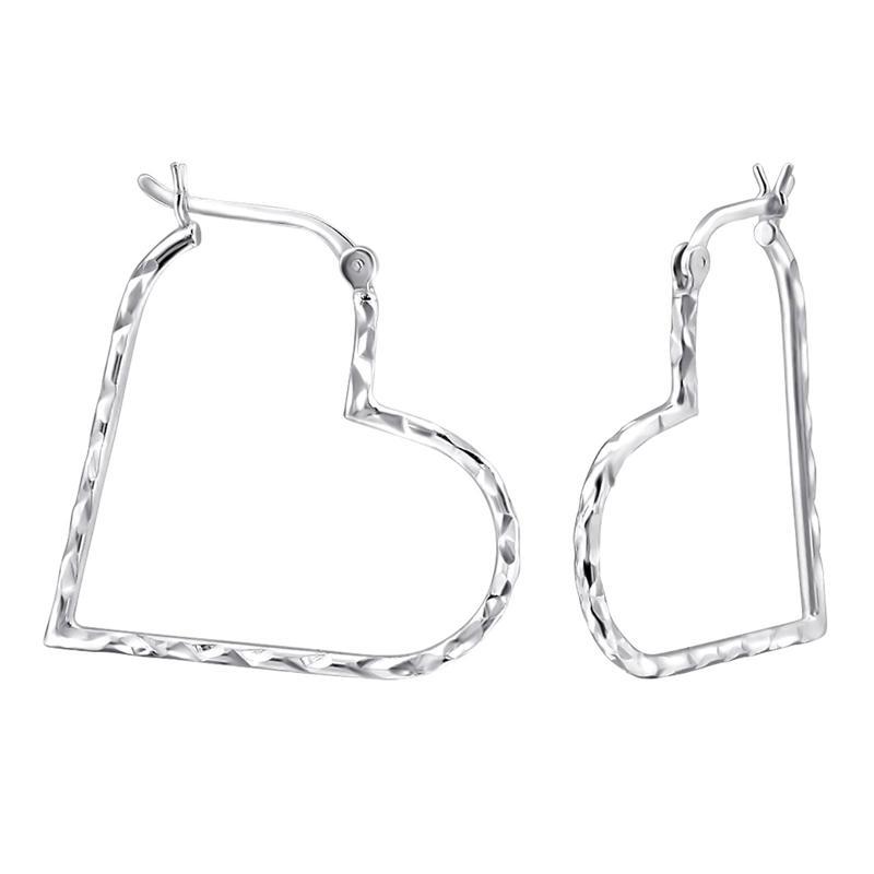 Sterling Silver .925 Heart Earrings