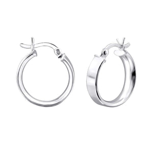 Sterling Silver .925 Small Hoop Earrings Unisex Adult