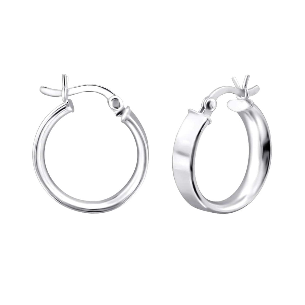 Sterling Silver .925 Small Hoop Earrings Unisex Adult