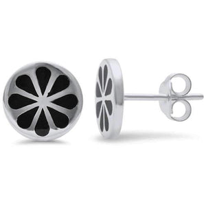 Sterling Silver .925 Pin Wheel Stud Earring Unisex Adult