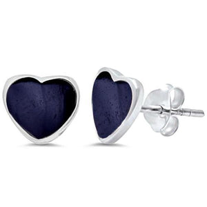 Sterling Silver .925 Stud Heart Earrings