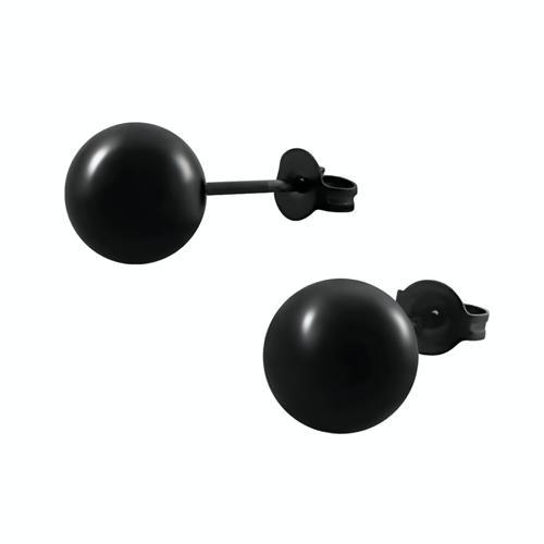 Surgical Stainless Steel Black Post Earrings