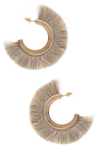 Earrings Womens Open Hoop Fringe Earrings Jewelry